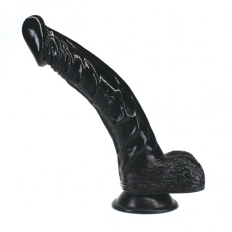 Dildo Ultra Realista De Pvc Consolador Oscuro Con Venas Y Test Culos