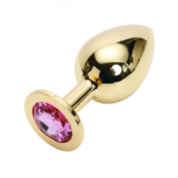 Tapón Anal de Acero Talla M con Joya Brillante