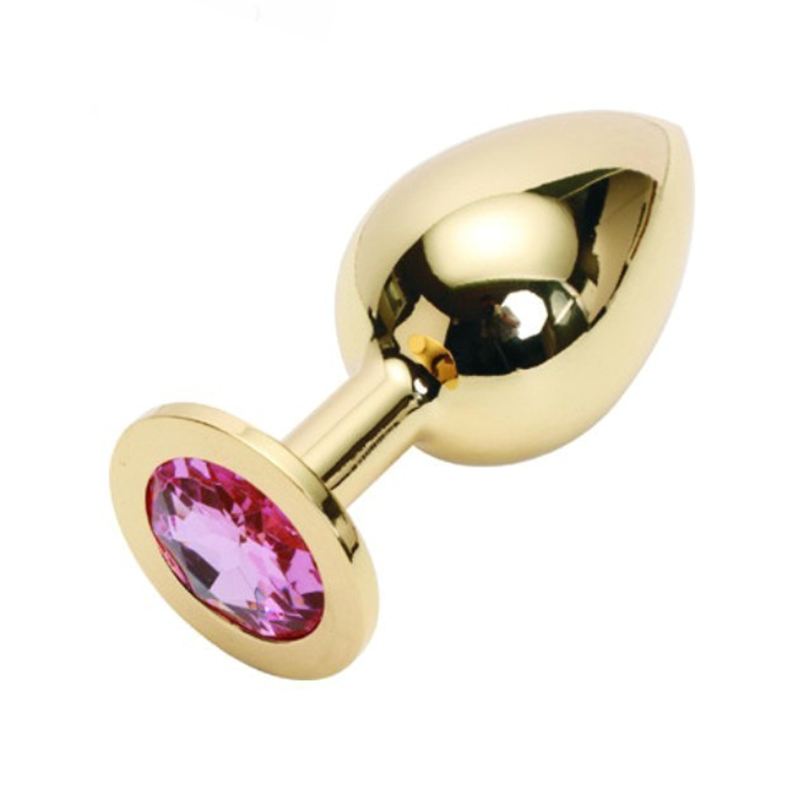 Tapón Anal de Acero Talla M con Joya Brillante