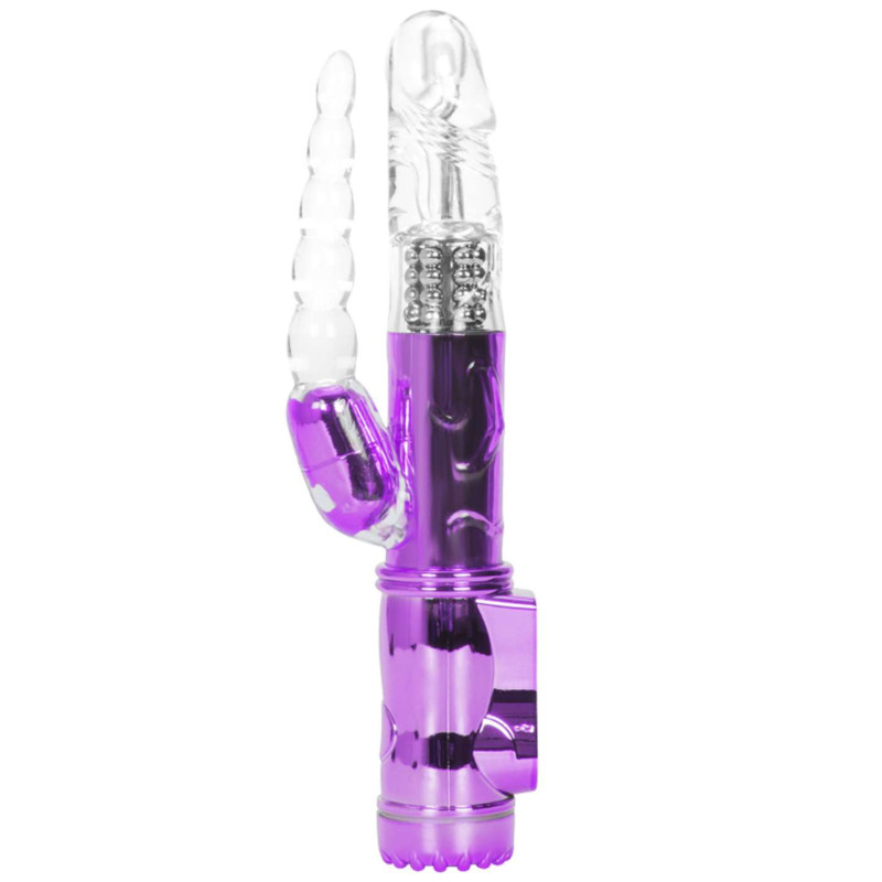 Vibrador Doble con Punta Rotativa - Estimulador Anal / Vaginal