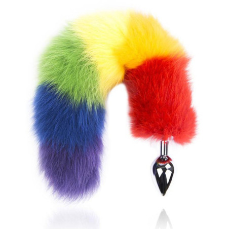 Tapón / Plug Anal Talla S Cola Multicolor - Orgullo LGBT