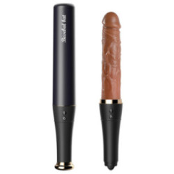 Pene Recargable 18.5 cm con Vibración y Empuje - Vibrador Bate de Béisbol
