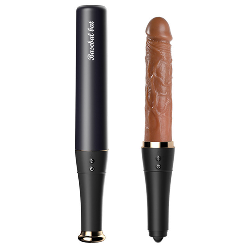 Pene Recargable 18.5 cm con Vibración y Empuje - Vibrador Bate de Béisbol