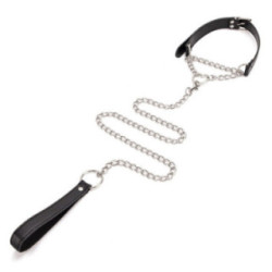 Cadena con Correa de Eco-Cuero - Accesorio BDSM