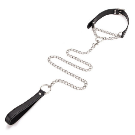 Cadena con Correa de Eco-Cuero - Accesorio BDSM