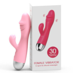 Vibrador Recargable Conejito con 30 Frecuencias de Vibración