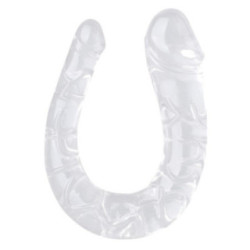 Mini Dildo Doble de Gelatina de 17 cm - Consolador Doble Penetración