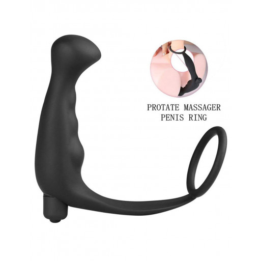 Punto P Estimulador Prostático con Anillo para el Pene + Vibrador Punto P Estimulador Prostático con Anillo para el Pene + Vibrador