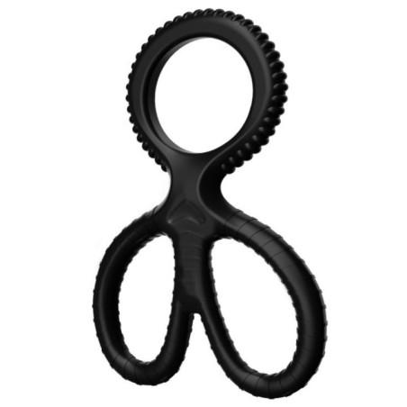 Anillo para Pene Triple Tipo Tijera - Pene y Testículos
