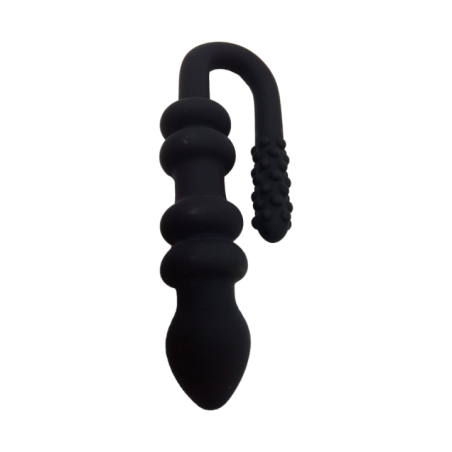 Estimulador Anal Texturizado con Cola - Silicón Suave