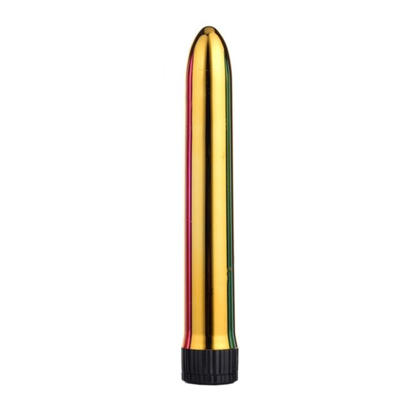 Clásico Vibrador Vaginal con Acabado Metalizado