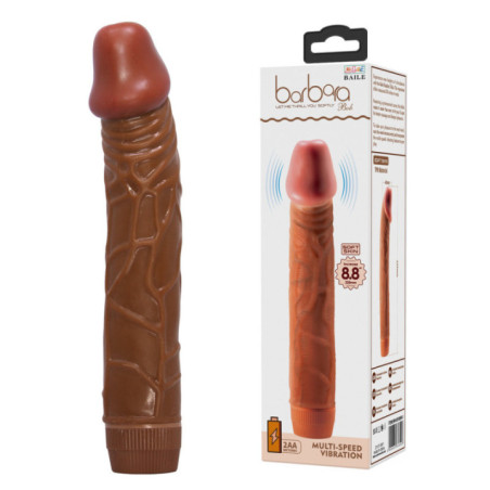 Vibrador 22,5 cm Moreno con Forma de Pene - Multivelocidad