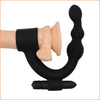 Punto P Anillo para el Pene Vibratorio con Bolas Anales Punto P Anillo para el Pene Vibratorio con Bolas Anales