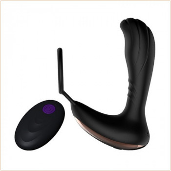 Punto P Vibrador de Próstata con Anillo para Pene y Control Remoto