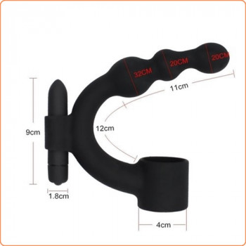 Punto P Anillo para el Pene Vibratorio con Bolas Anales Punto P Anillo para el Pene Vibratorio con Bolas Anales