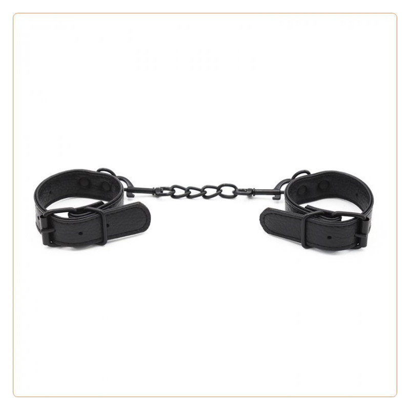 Muñequeras Bondage Ajustables de Cuero Ecológico