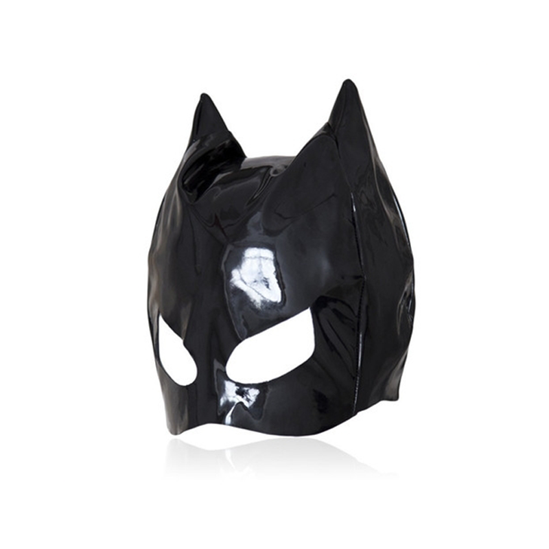 Máscara Satinada de Gato Negro para prácticas Bondage y Disfraces Eróticos