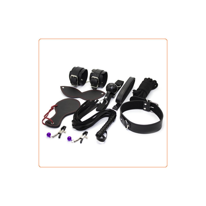 Elegante Kit para BDSM Bondage Spanking - 8 piezas