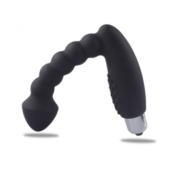 Punto G del Hombre Vibrador Prostático de Silicona con punta de pene y estrías Punto G del Hombre Vibrador Prostático de Silicona con punta de pene y estrías