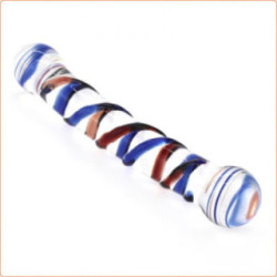 Precioso Colorido Dildo Doble - Consolador Anal de Vidrio Cristal