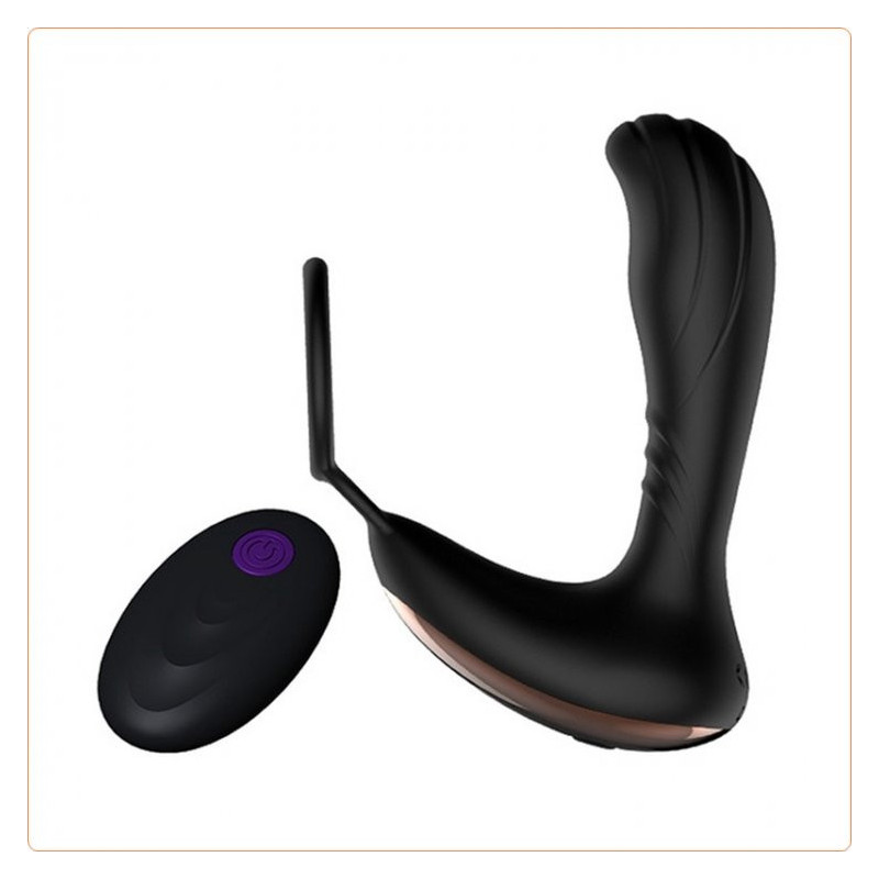 Vibrador de Próstata con Anillo para Pene y Control Remoto - Recargable