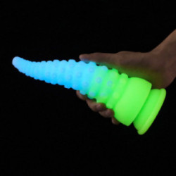 Dildo de Fantasía de 19 cm con Base de Succión y Brillo en la Oscuridad