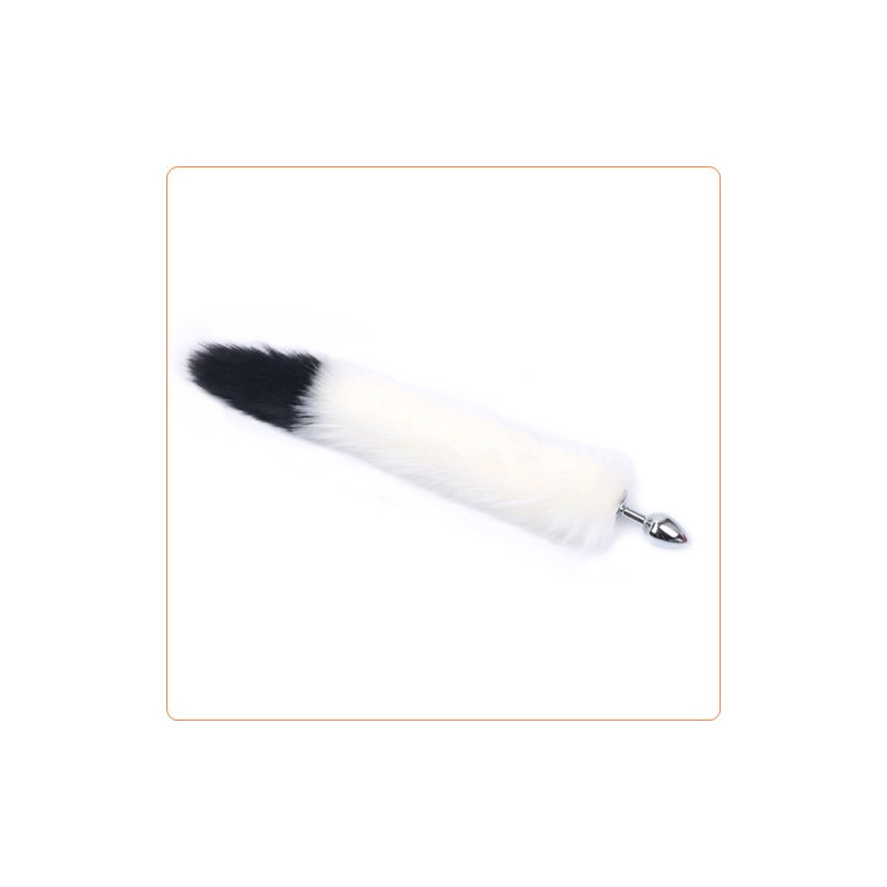 Elegante Plug Anal Talla M de Acero con Colita de Zorro