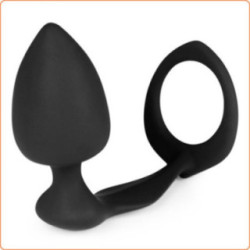 Tapón Plug Anal 4 cm con Anillo para el Pene - Butt Plug