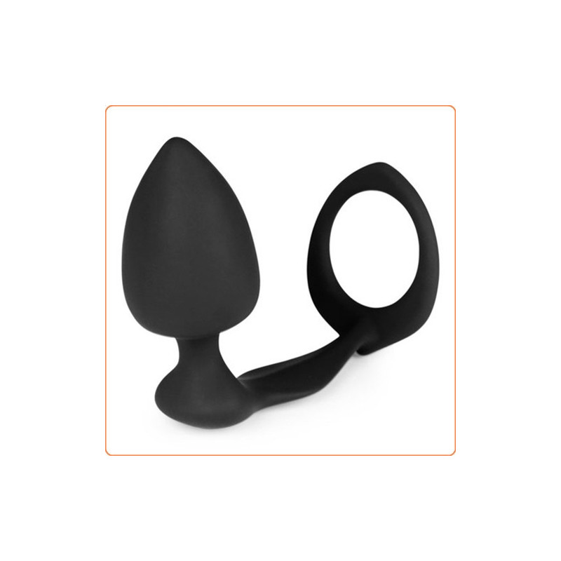 Tapón Plug Anal 4 cm con Anillo para el Pene - Butt Plug