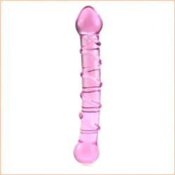 Precioso Consolador Dildo de Vidrio Doble