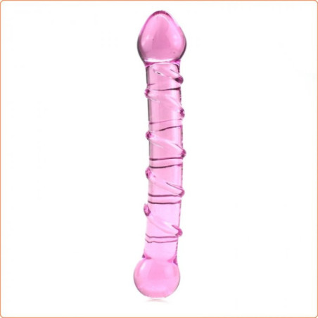 Precioso Consolador Dildo de Vidrio Doble