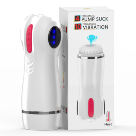 Masturbador Recargable con Vibración, Succión y Calefacción